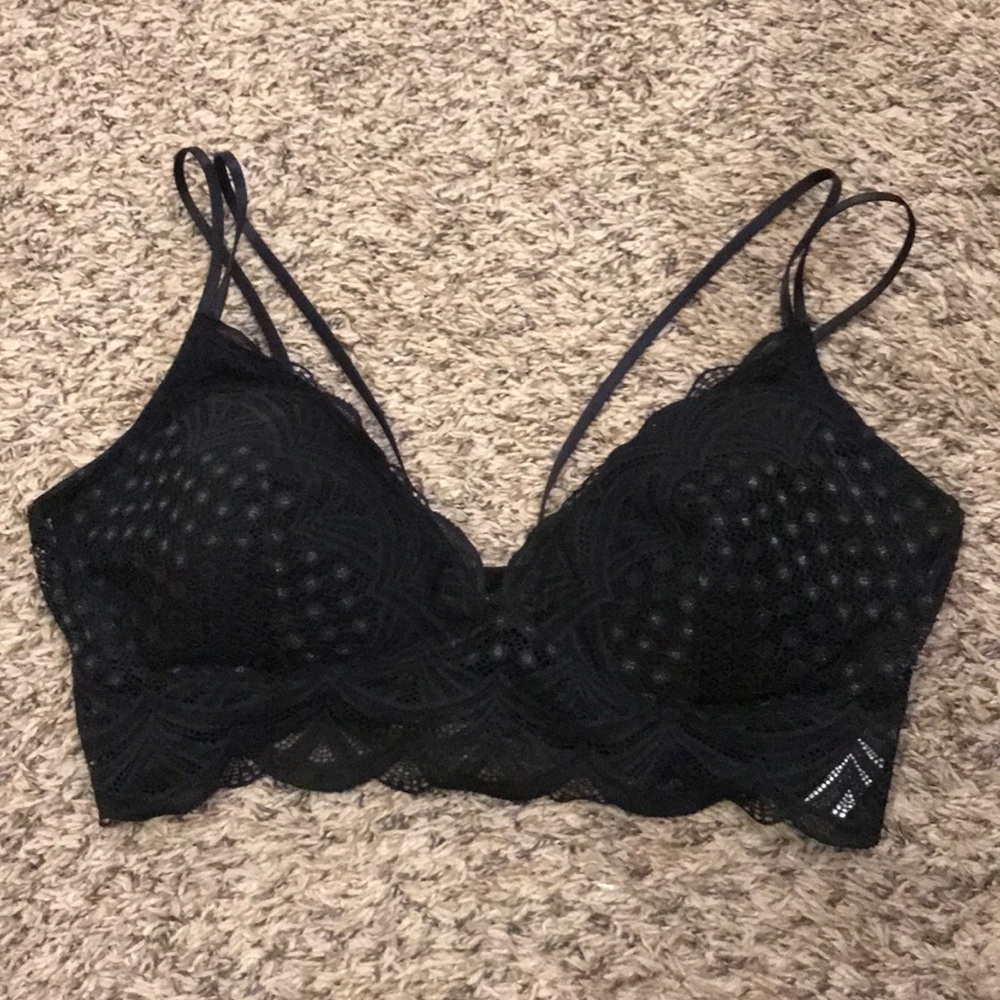 Black lace bralette